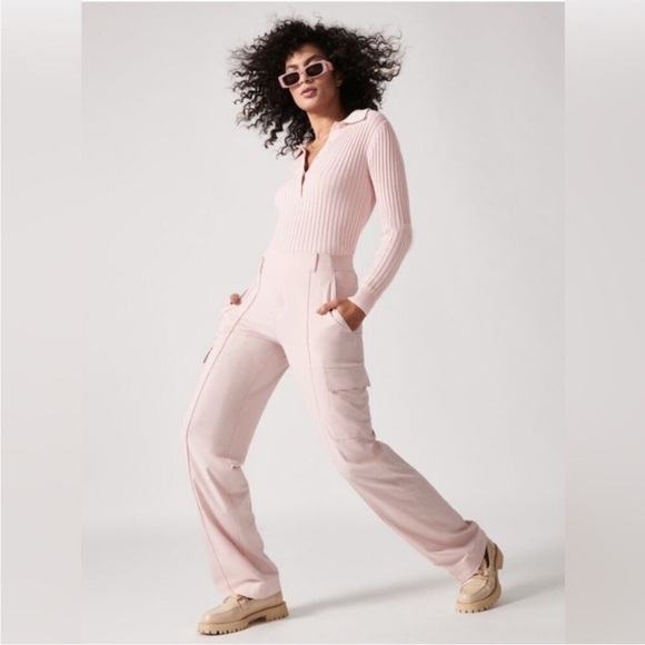 Athleta Baby Orchid Pink Vienna Cargo Pull On Straight Leg Pants 988133 Sz 4 - Picture 15 of 15